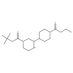 Tert-butyl 3-[1-(ethoxycarbonyl)piperidin-4-yl]piperazine-1-carboxylate Structure
