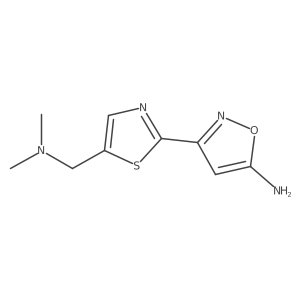 3-{5-[(Dimethylamino)methyl]-1,3-thiazol-2-yl}-1,2-oxazol-5-amine结构式
