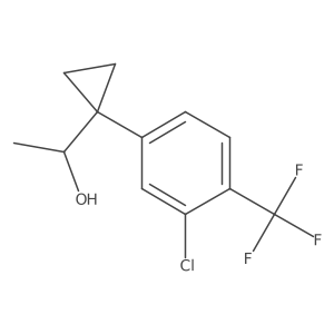 1-{1-[3-Chloro-4-(trifluoromethyl)phenyl]cyclopropyl}ethan-1-ol结构式