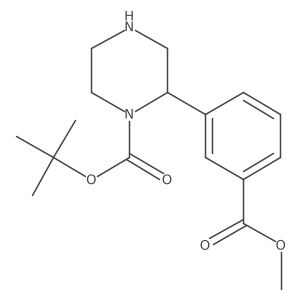 Tert-butyl 2-[3-(methoxycarbonyl)phenyl]piperazine-1-carboxylate Structure