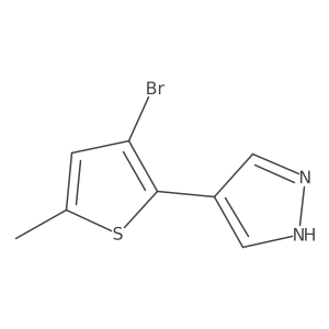4-(3-bromo-5-methylthiophen-2-yl)-1H-pyrazole结构式