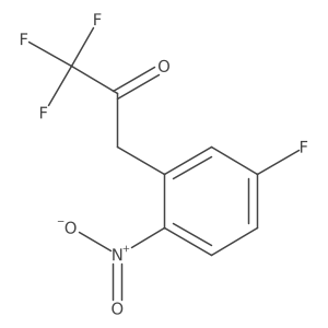 1,1,1-Trifluoro-3-(5-fluoro-2-nitrophenyl)propan-2-one结构式