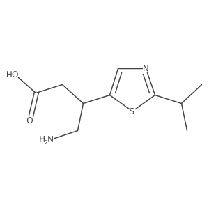4-Amino-3-[2-(propan-2-yl)-1,3-thiazol-5-yl]butanoic acid结构式