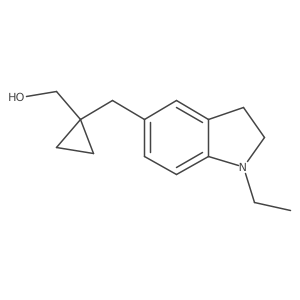 {1-[(1-ethyl-2,3-dihydro-1H-indol-5-yl)methyl]cyclopropyl}methanol结构式
