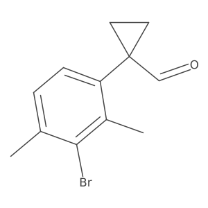 1-(3-Bromo-2,4-dimethylphenyl)cyclopropane-1-carbaldehyde结构式