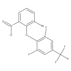 2-(2-Bromo-6-nitro-phenoxy)-1,3-difluoro-5-(trifluoromethyl)benzene Structure