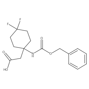 2-(1-{[(Benzyloxy)carbonyl]amino}-4,4-difluorocyclohexyl)acetic acid结构式