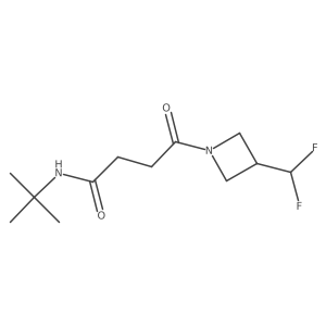 N-tert-butyl-4-[3-(difluoromethyl)azetidin-1-yl]-4-oxobutanamide Structure