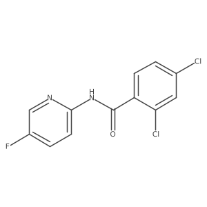2,4-dichloro-N-(5-fluoropyridin-2-yl)benzamide结构式