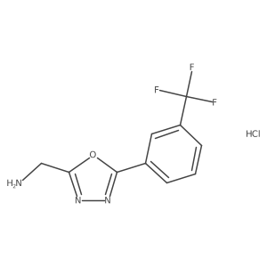 C-[5-(3-Trifluoromethyl-phenyl)-[1,3,4]oxadiazol-2-yl]-methylamine Structure
