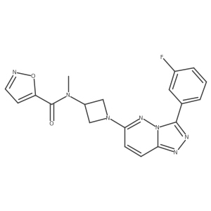 N-{1-[3-(3-fluorophenyl)-[1,2,4]triazolo[4,3-b]pyridazin-6-yl]azetidin-3-yl}-N-methyl-1,2-oxazole-5-carboxamide Structure