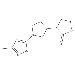 3-[1-(3-Methyl-1,2,4-thiadiazol-5-yl)pyrrolidin-3-yl]-1,3-oxazolidin-2-one Structure