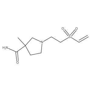 1-[2-(Ethenesulfonyl)ethyl]-3-methylpyrrolidine-3-carboxamide结构式