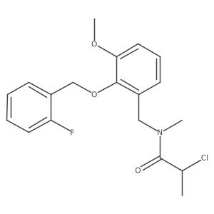 2-Chloro-N-[[2-[(2-fluorophenyl)methoxy]-3-methoxyphenyl]methyl]-N-methylpropanamide结构式