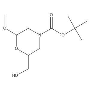 tert-butyl (2S,6S)-2-(hydroxymethyl)-6-methoxymorpholine-4-carboxylate Structure