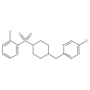 5-Chloro-2-[1-(2-chlorophenyl)sulfonylpiperidin-4-yl]oxypyrimidine Structure