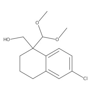 (6-Chloro-1-(dimethoxymethyl)-1,2,3,4-tetrahydronaphthalen-1-yl)methanol结构式
