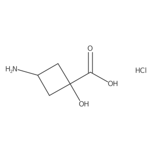 3-Amino-1-hydroxycyclobutane-1-carboxylic acid;hydrochloride结构式