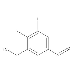 3-Iodo-4-methyl-5-(sulfanylmethyl)benzaldehyde Structure