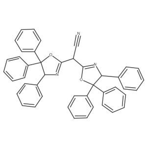 2,2-Bis((S)-4,5,5-triphenyl-4,5-dihydrooxazol-2-yl)acetonitrile Structure