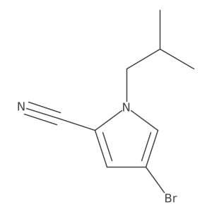4-Bromo-1-isobutyl-1H-pyrrole-2-carbonitrile结构式
