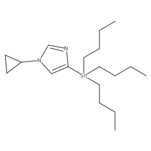 1-Cyclopropyl-4-(tributylstannyl)-1H-imidazole结构式