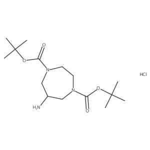 Ditert-butyl 6-amino-1,4-diazepane-1,4-dicarboxylate;hydrochloride Structure