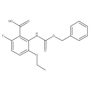 2-{[(Benzyloxy)carbonyl]amino}-3-ethoxy-6-fluorobenzoic acid结构式