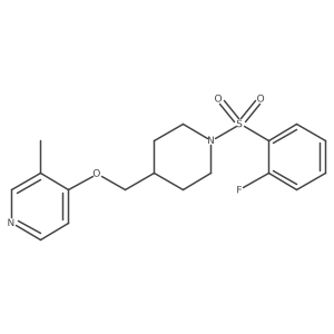 4-{[1-(2-Fluorobenzenesulfonyl)piperidin-4-yl]methoxy}-3-methylpyridine Structure