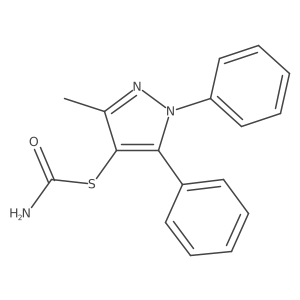 Carbamic acid, thio-, S-(3-methyl-1,5-diphenyl-4-pyrazolyl) ester结构式