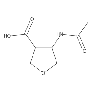rac-(3R,4S)-4-acetamidooxolane-3-carboxylic acid Structure