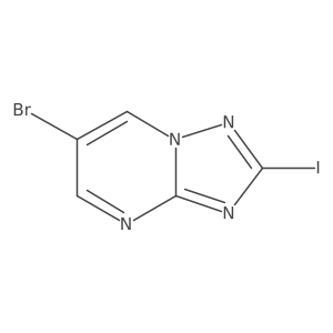 6-Bromo-2-iodo-[1,2,4]triazolo[1,5-a]pyrimidine结构式