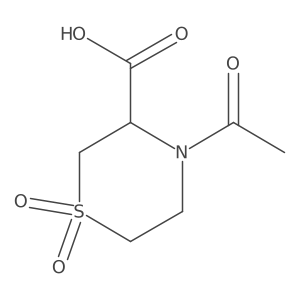 4-Acetyl-1,1-dioxo-1lambda6-thiomorpholine-3-carboxylic acid Structure