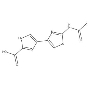 4-(2-acetamido-1,3-thiazol-4-yl)-1H-pyrrole-2-carboxylic acid结构式