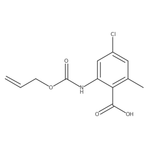 4-Chloro-2-methyl-6-{[(prop-2-en-1-yloxy)carbonyl]amino}benzoic acid Structure