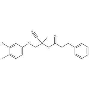 benzyl N-[1-cyano-2-(3,4-difluorophenoxy)-1-methylethyl]carbamate Structure