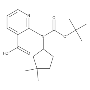 2-{[(Tert-butoxy)carbonyl](3,3-dimethylcyclopentyl)amino}pyridine-3-carboxylic acid结构式