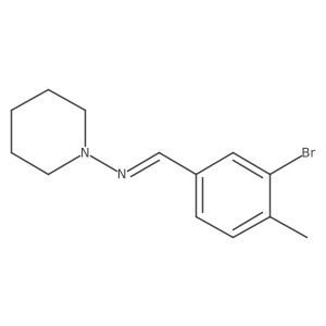 (Z)-1-(3-bromo-4-methylphenyl)-N-piperidin-1-ylmethanimine结构式