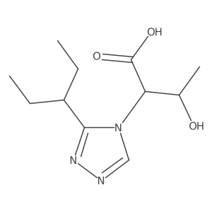 3-Hydroxy-2-(3-(pentan-3-yl)-4H-1,2,4-triazol-4-yl)butanoic acid结构式