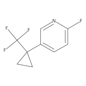 2-Fluoro-5-(1-(trifluoromethyl)cyclopropyl)pyridine结构式