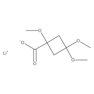 Lithium(1+) 1,3,3-trimethoxycyclobutane-1-carboxylate Structure