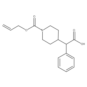 2-Phenyl-2-{1-[(prop-2-en-1-yloxy)carbonyl]piperidin-4-yl}acetic acid结构式
