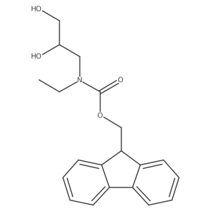 (9H-fluoren-9-yl)methyl N-(2,3-dihydroxypropyl)-N-ethylcarbamate结构式