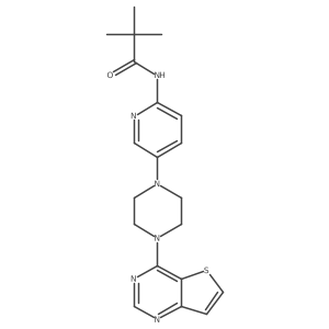 2,2-dimethyl-N-[5-(4-{thieno[3,2-d]pyrimidin-4-yl}piperazin-1-yl)pyridin-2-yl]propanamide Structure