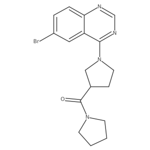 6-Bromo-4-[3-(pyrrolidine-1-carbonyl)pyrrolidin-1-yl]quinazoline Structure