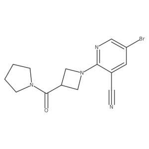 5-Bromo-2-[3-(pyrrolidine-1-carbonyl)azetidin-1-yl]pyridine-3-carbonitrile Structure