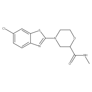 4-(6-chloro-1,3-benzothiazol-2-yl)-N-methylmorpholine-2-carboxamide Structure