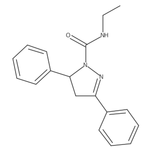 N-Ethyl-4,5-dihydro-3,5-diphenyl-1H-pyrazole-1-carboxamide Structure