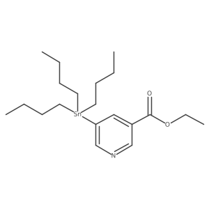 5-(Tributylstannyl)pyridinecarboxylic acid ethyl ester结构式