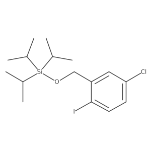 [(5-Chloro-2-iodobenzyl)oxy](triisopropyl)silane结构式